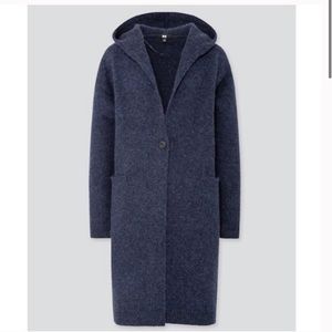 Uniqlo melange hooded wool coat, XS